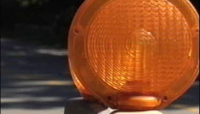 A construction barrel light.