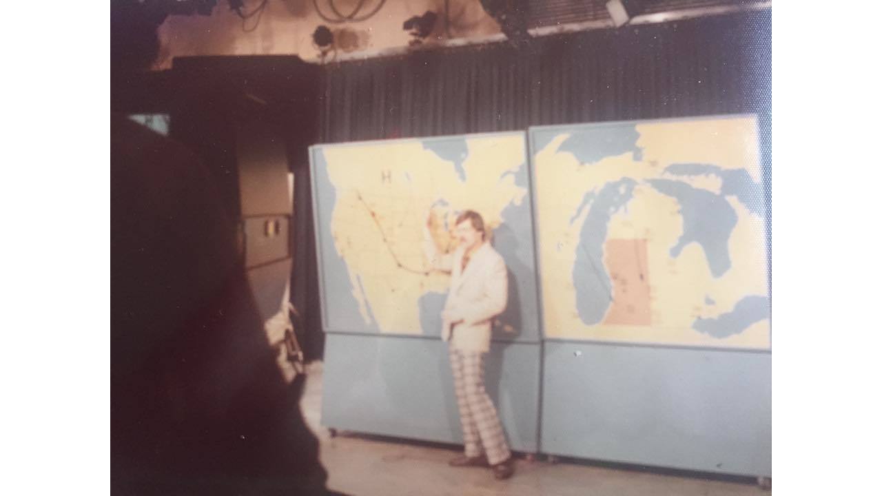 Bill Steffen delivers a forecast in the 1970s. 