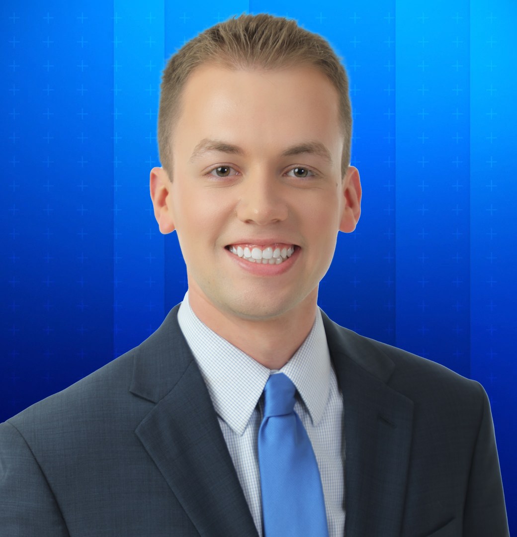 New Storm Team 8 meteorologist Blake Harms.