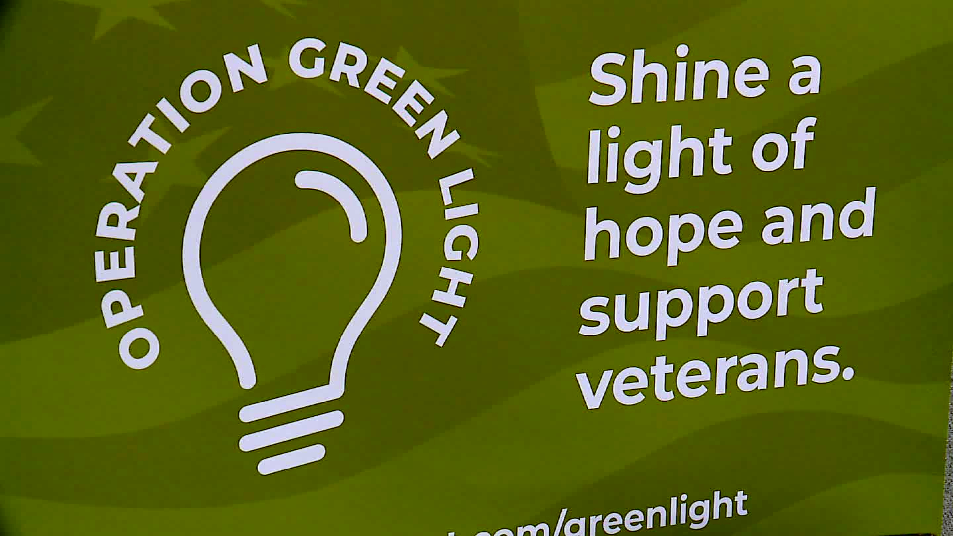 A sign promotes Operation Green Light, organized by Kent County Veterans Services. (Oct. 25, 2023)