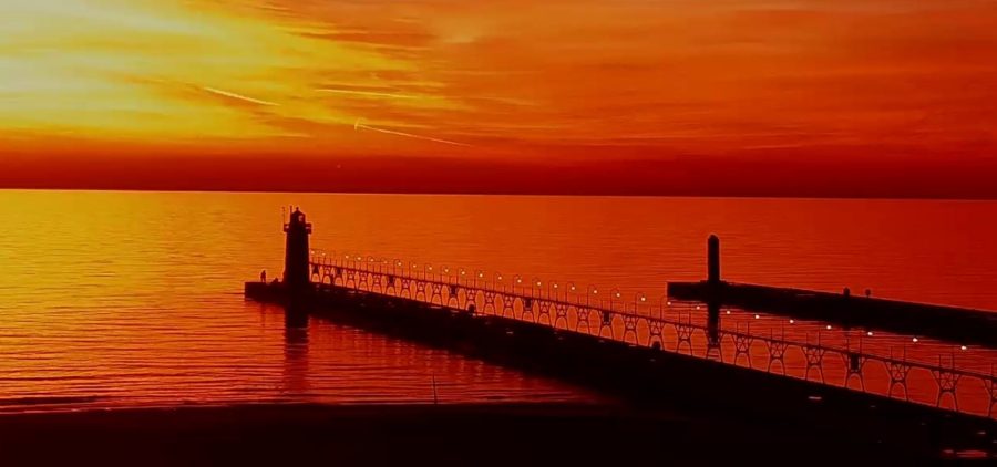 A February 2024 sunset over South Haven.