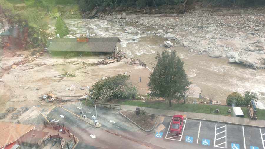 Michigan State Police’s Task Force 1 Swiftwater Team continues to help with water rescues and cleanup in the Chimney Rock area near Asheville in North Carolina, following heavy flooding due to Hurricane Helene. (Courtesy Michigan State Police)