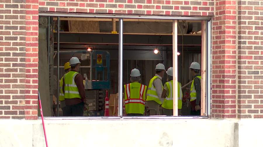 Construction on Silva, a bocce-themed venue on Ottawa Avenue NW south of Leonard Street, on Wednesday, Sept. 25, 2024.