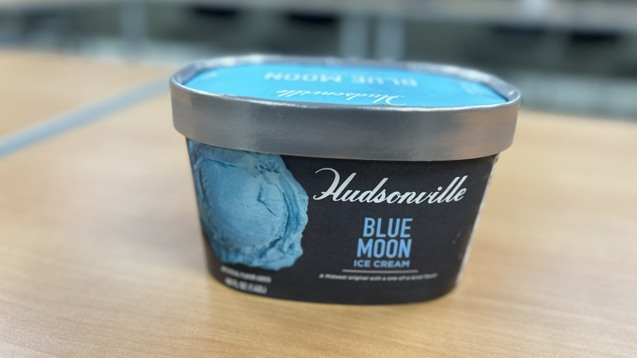 Hudsonville Ice Cream is one of the largest manufacturers of Blue Moon ice cream. (Matt Jaworowski/WOOD TV8)