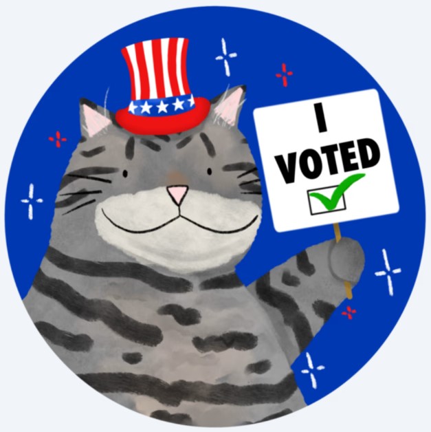 The "I voted" sticker design submitted by Kelsey Winiarski of Livonia. (Courtesy MDOS)