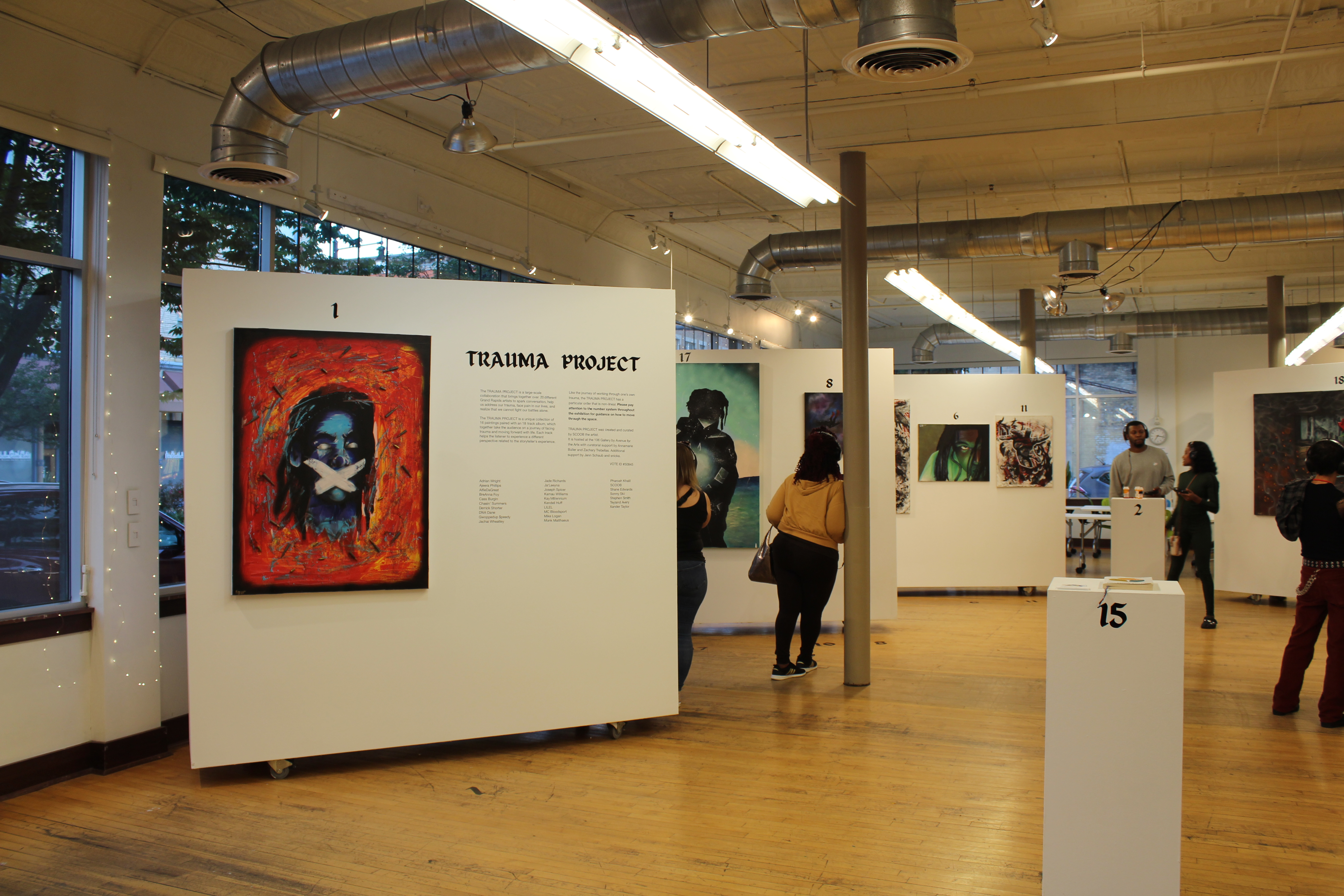 The Trauma Project at 106 Gallery during ArtPrize 2024. (Courtesy ArtPrize)