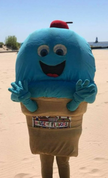 Blue Moon ice cream is the inspiration behind House of Flavors' mascot, Mr. Moonie. (Courtesy House of Flavors)