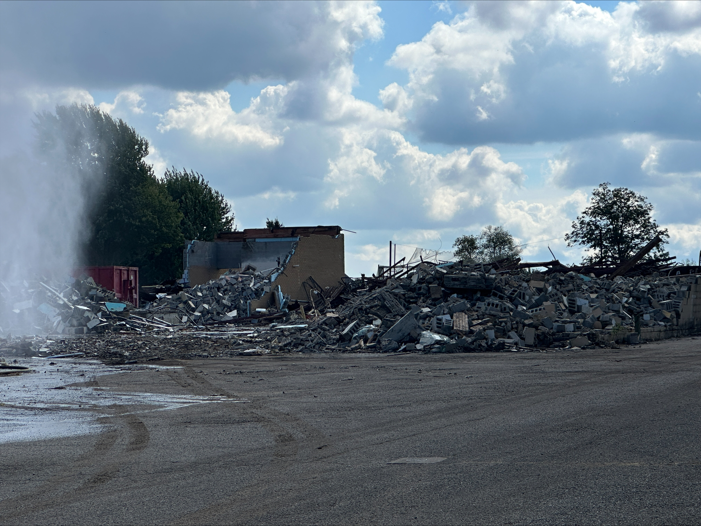 Demolition site of Moline Elementary School. (Sept. 25, 2024)