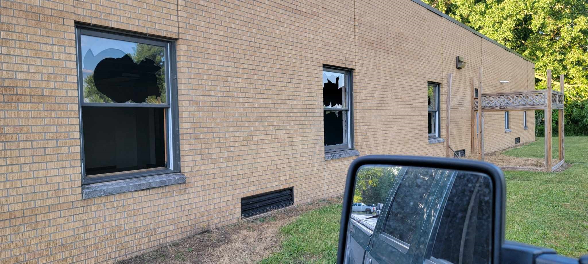 Vandalism at Moline Elementary School. (Courtesy Ryan Austin)