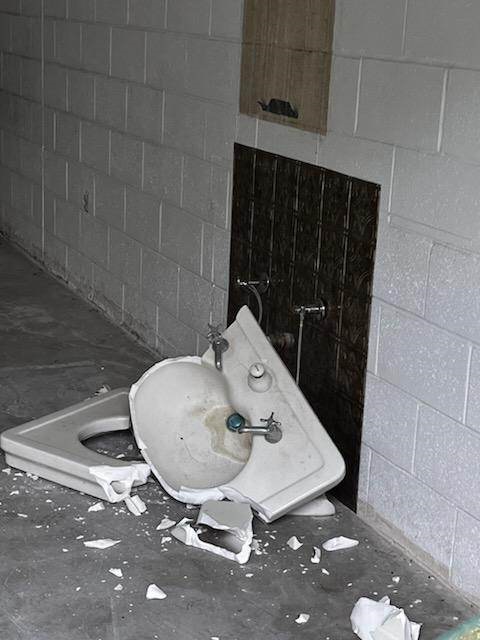Vandalism at Moline Elementary School. (Courtesy Ryan Austin)