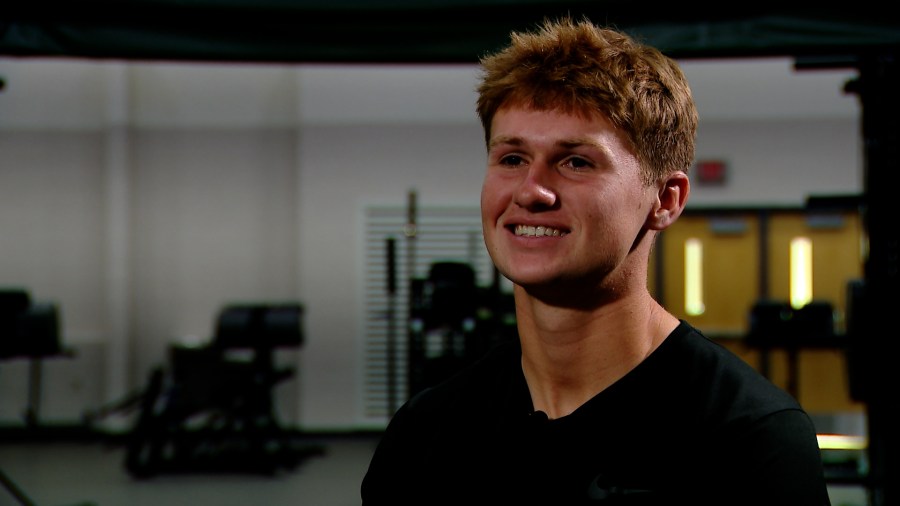 Zeeland West football player Will Skaggs.