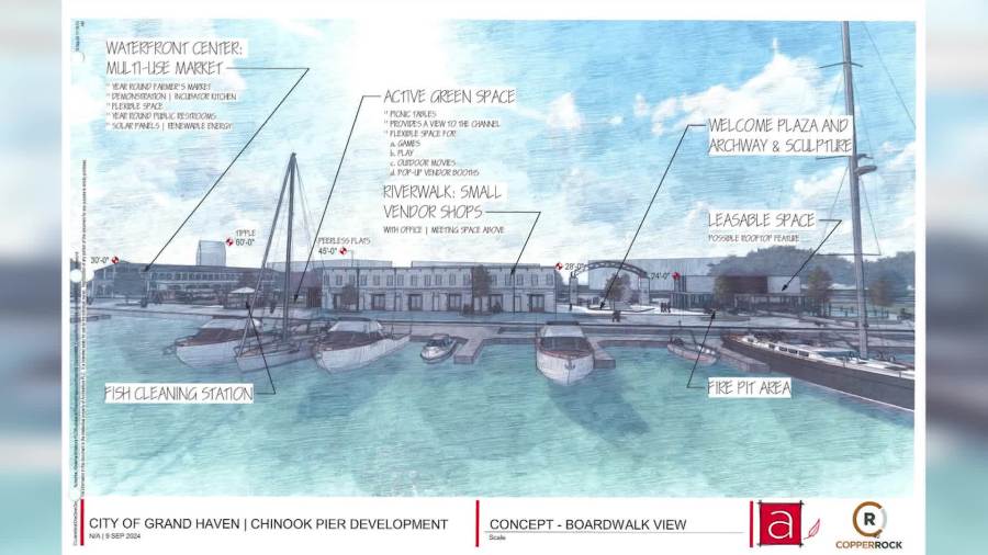A rendering of the Chinook Pier redevelopment by CopperRock Construction.