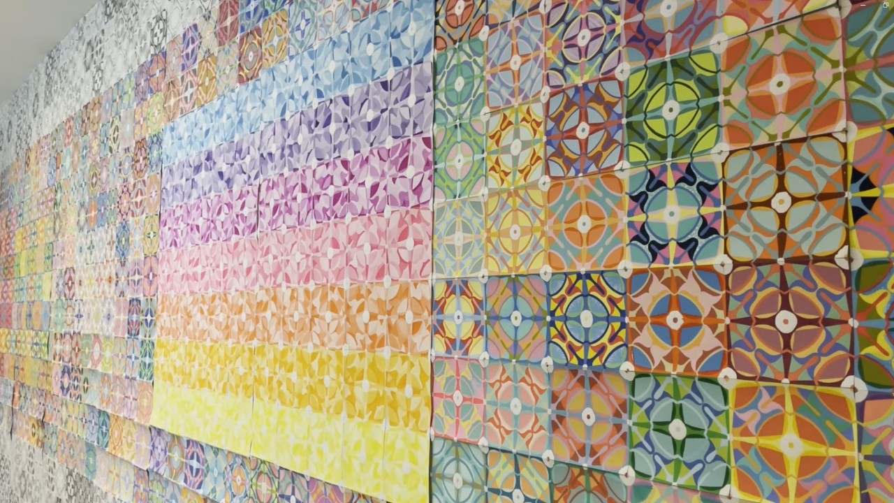 "Color on Repeat" is an art piece created by Stacie Sabady which is being housed at the Grand Rapids Downtown Market for ArtPrize.