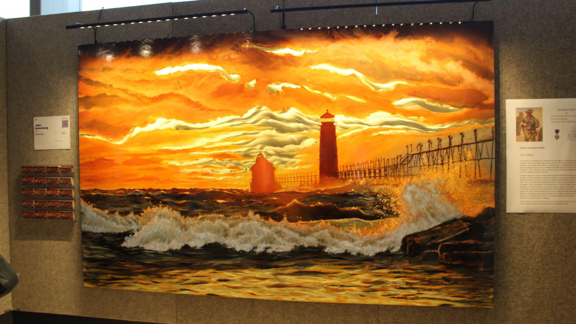 "Dynamic Sunset" by John Katerberg, displayed at the Gerald R. Ford Presidential Museum in Grand Rapids for ArtPrize 2024. (Courtesy ArtPrize)