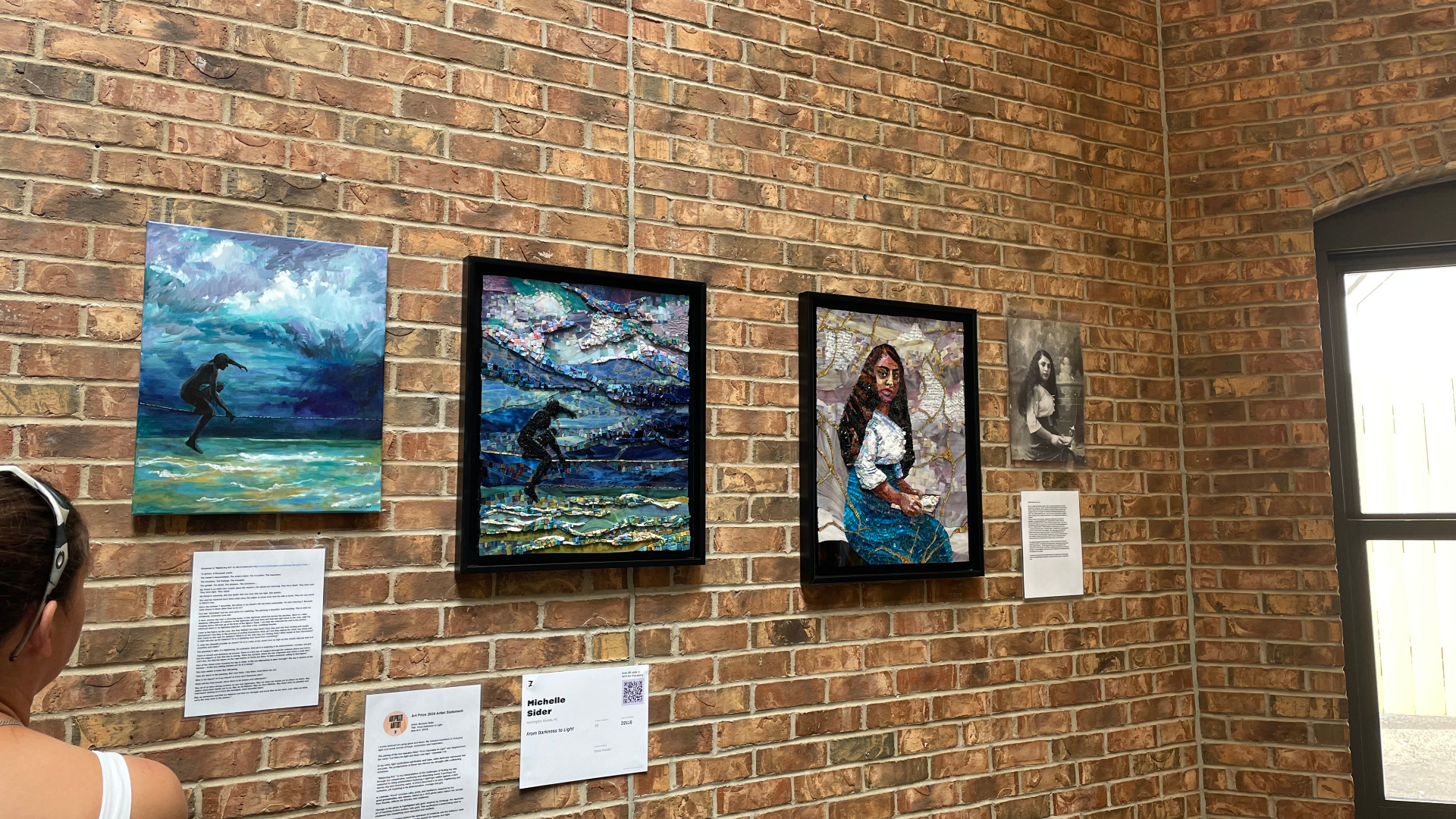 "From Darkness to Light" by Michelle Sider is displayed at Uccello's for ArtPrize 2024. (Sept. 27, 2024)