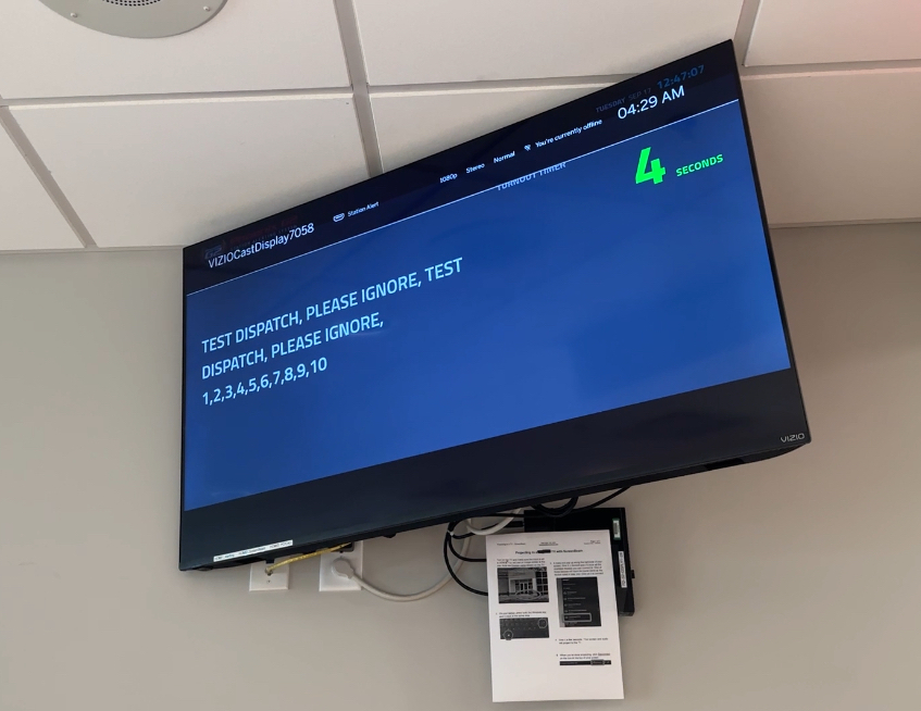 A dispatch board at Wyoming Fire Station 2 on Division Avenue. (Sept. 17, 2024)