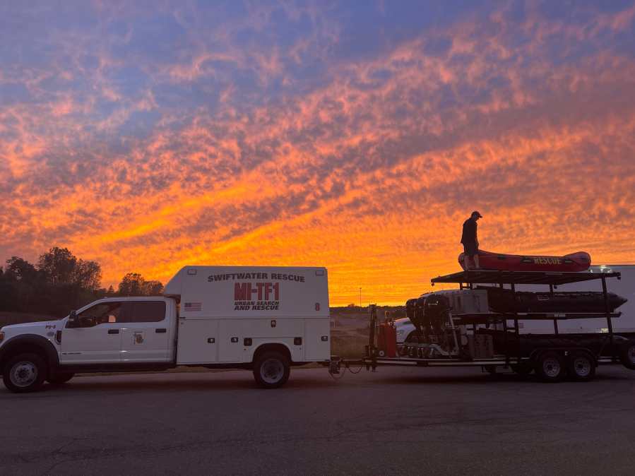 Michigan crews respond to North Carolina in the wake of Hurricane Helene. (Courtesy Michigan Task Force 1)