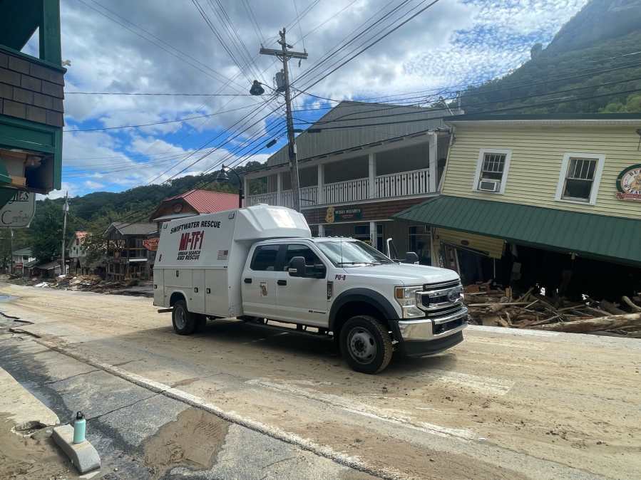 Michigan crews respond to North Carolina in the wake of Hurricane Helene. (Courtesy Michigan Task Force 1)