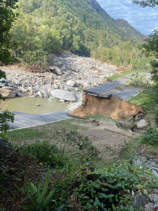 Destruction left behind by Hurricane Helene in North Carolina. (Courtesy Michigan Task Force 1)