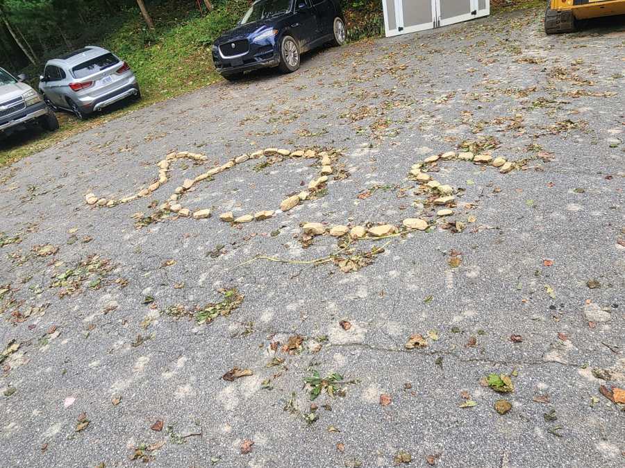 An SOS in North Carolina in the wake of Hurricane Helene. (Courtesy Michigan Task Force 1)