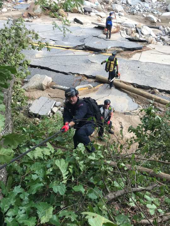 Michigan crews respond to North Carolina in the wake of Hurricane Helene. (Courtesy Michigan Task Force 1)