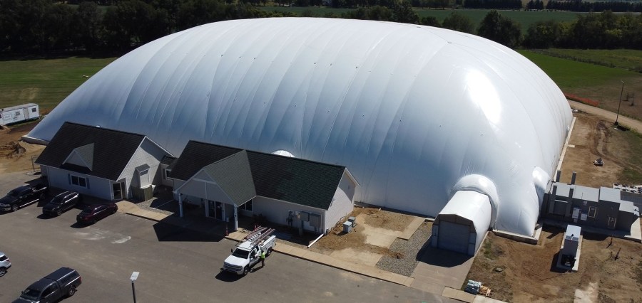 The Next Level Sports Center dome, located just outside of Schoolcraft. (Courtesy Next Level Sports Center)