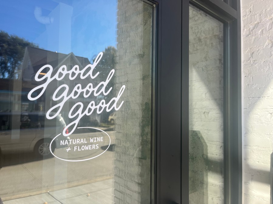 Good Good Good, a wine bar and flower shop in the Grand Rapids Creston Neighborhood. (Oct. 9, 2024)