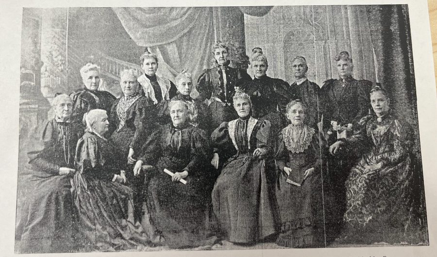 An undated historical photo from the Grand Rapids History Center of the Ladies Literary Club leaders.