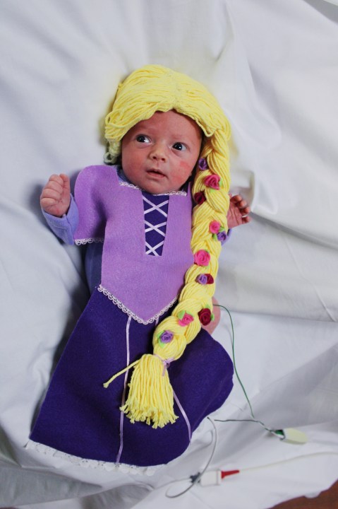 Nurses at Trinity Health Grand Rapids got their NICU patients ready for Halloween. (Courtesy Trinity Health)