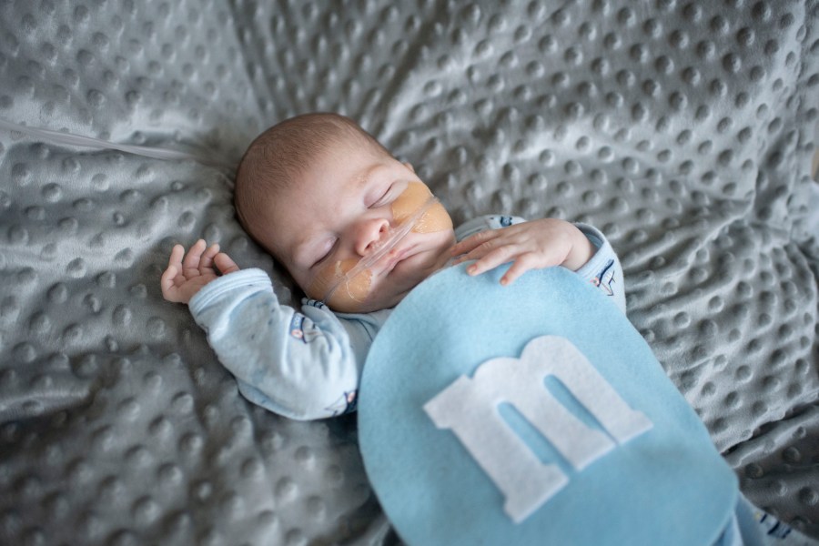 Jaxon is a yummy M&M. His Dad picked it out. (Courtesy Corewell Health)