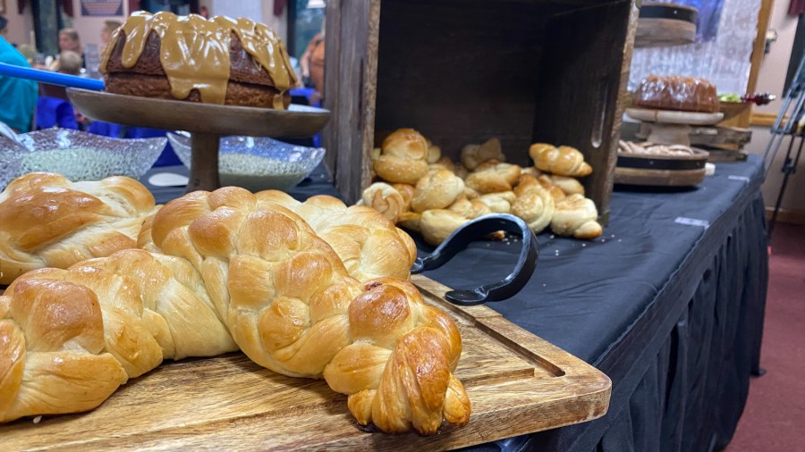 Challah bread at a remembrance ceremony held at the Chabad House of Western Michigan on Oct. 7, 2024, one year after the Oct. 7 attacks in Israel by Hamas militants.