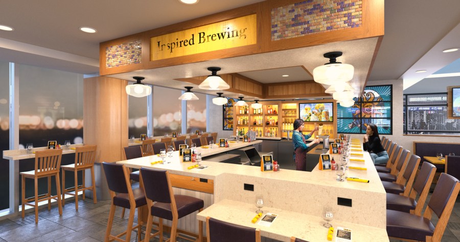 A rendering of the Bell's Brewery location set to open inside the Gerald R. Ford International Airport. (Courtesy Gerald R. Ford International Airport)