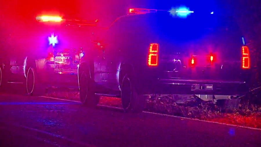 Police at Kingsbury Road near M-43 Highway in Hope Township Monday night. (Oct. 28, 2024)