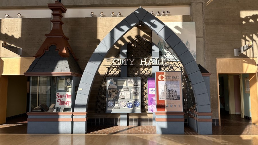 An exhibit on the demolition of the old Grand Rapids City Hall at the Grand Rapids Public Museum. (October 2024)