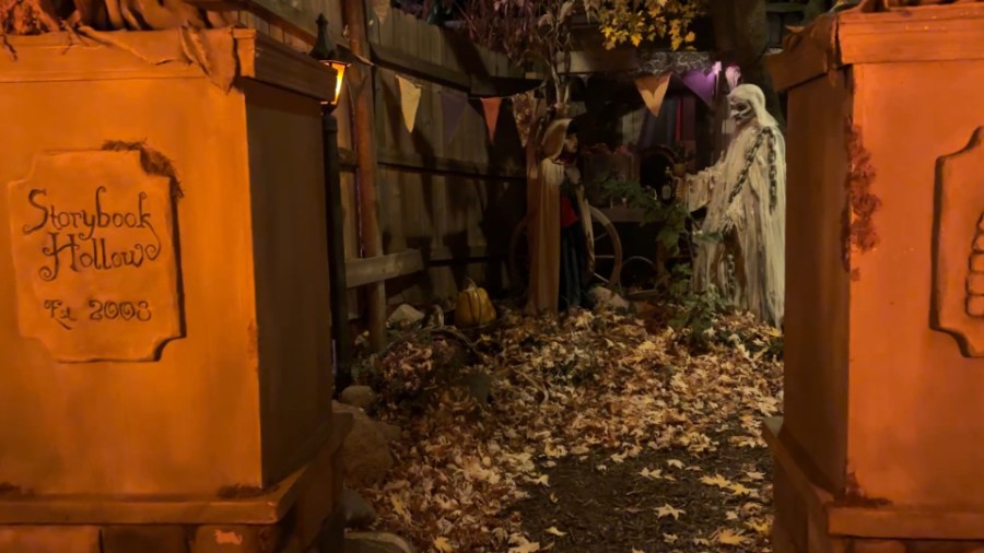 The Haunting of Storybook Hollow Halloween display at the Dunahee home in Alpine Township. (Oct. 24, 2024)