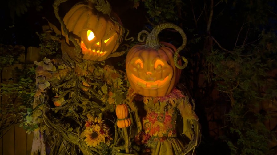 The Haunting of Storybook Hollow Halloween display at the Dunahee home in Alpine Township. (Oct. 24, 2024)