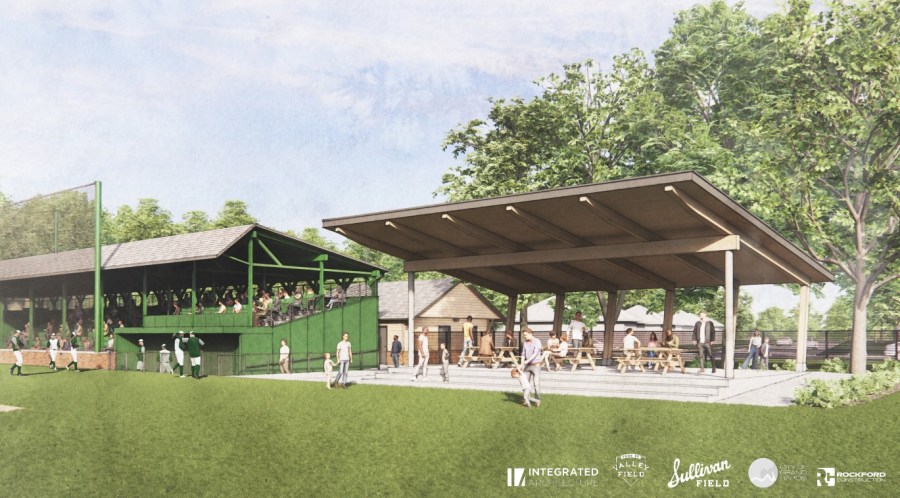 A rendering of the Sullivan Field restoration. (Integrated Architecture via Fans of Valley Field)