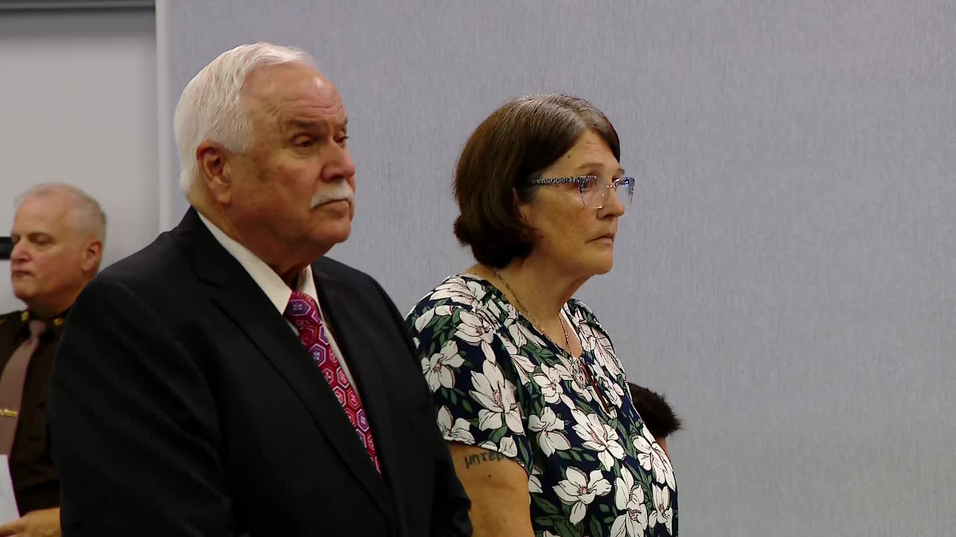 Teresa Robart stands next to her attorney Terry Nolan as she pleads in connection to the death of her grandson. (Oct. 29, 2024)