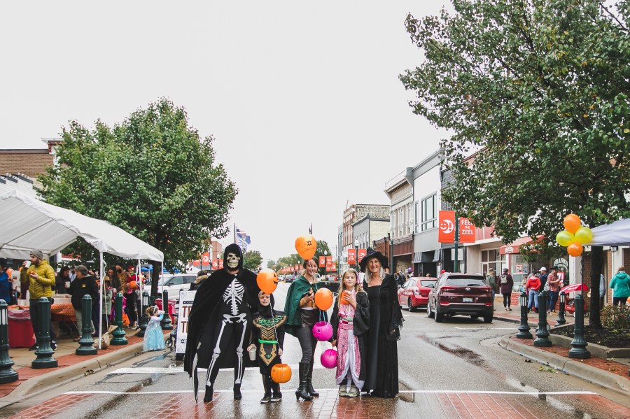 An undated photo of a trick-or-treat event in downtown Zeeland. (Courtesy City of Zeeland)