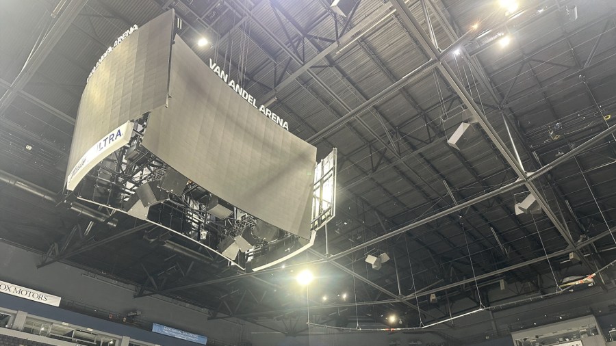 The new Jumbotron at Van Andel Arena in Grand Rapids. (Oct. 11, 2024)