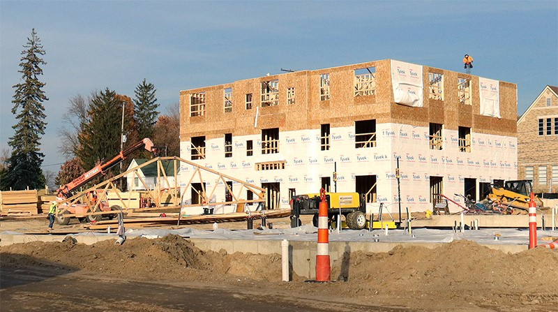 A construction crew work on the Prospect Flats project. (Courtesy)