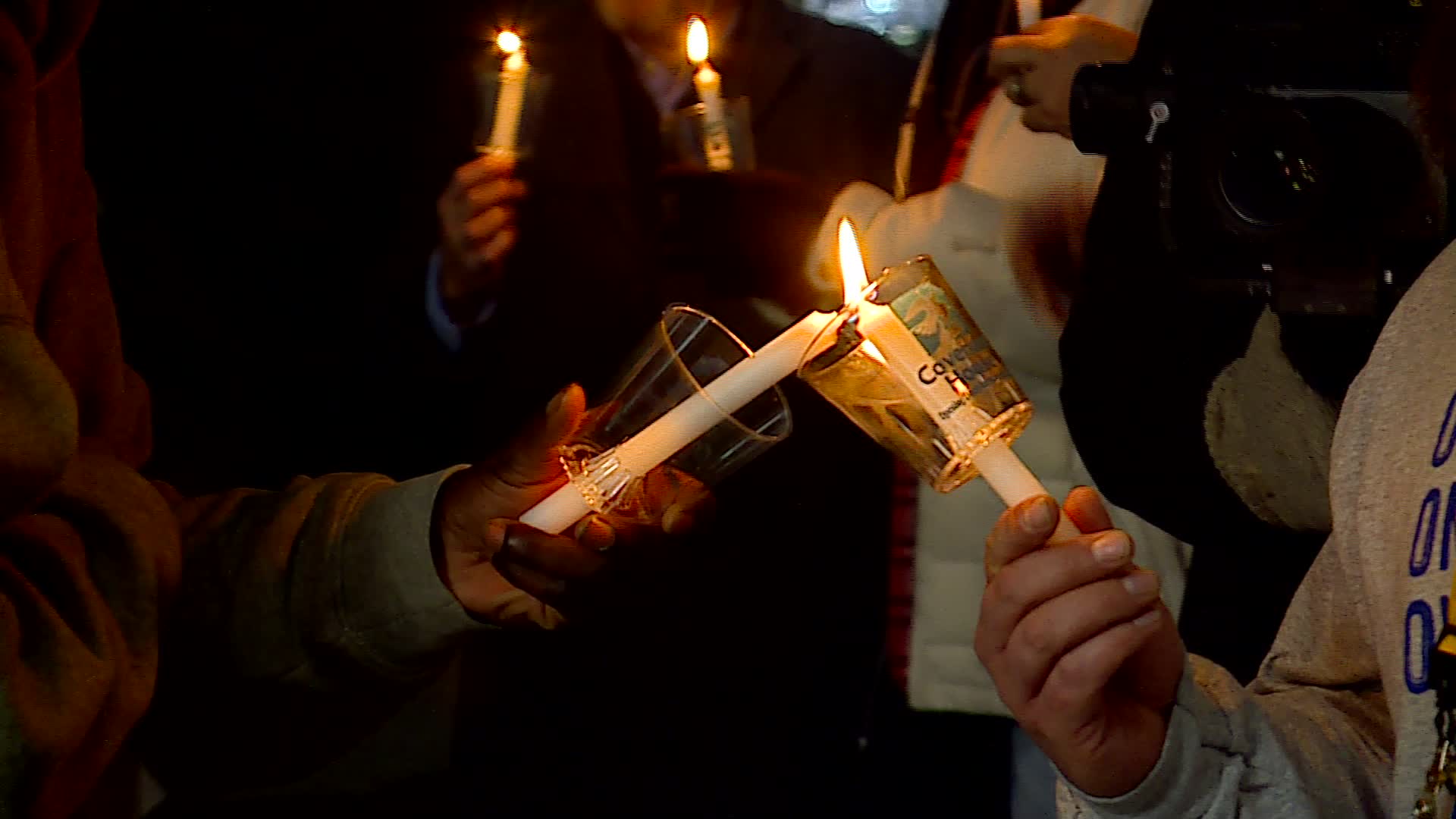 Covenant House Grand Rapids holds a candlelight vigil on Nov. 21, 2024.