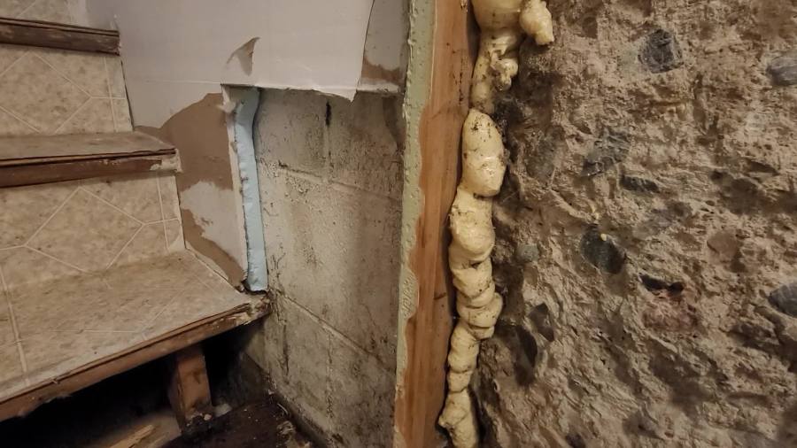 The damage to Larry Gibbs' home in Grand Rapids after a June water main break. (Nov. 22, 2024)