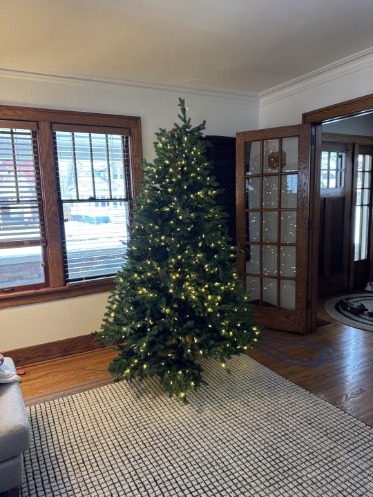 Mark Micheli and his family got their Christmas tree back after it was stolen of their porch. (Courtesy Mark Micheli)