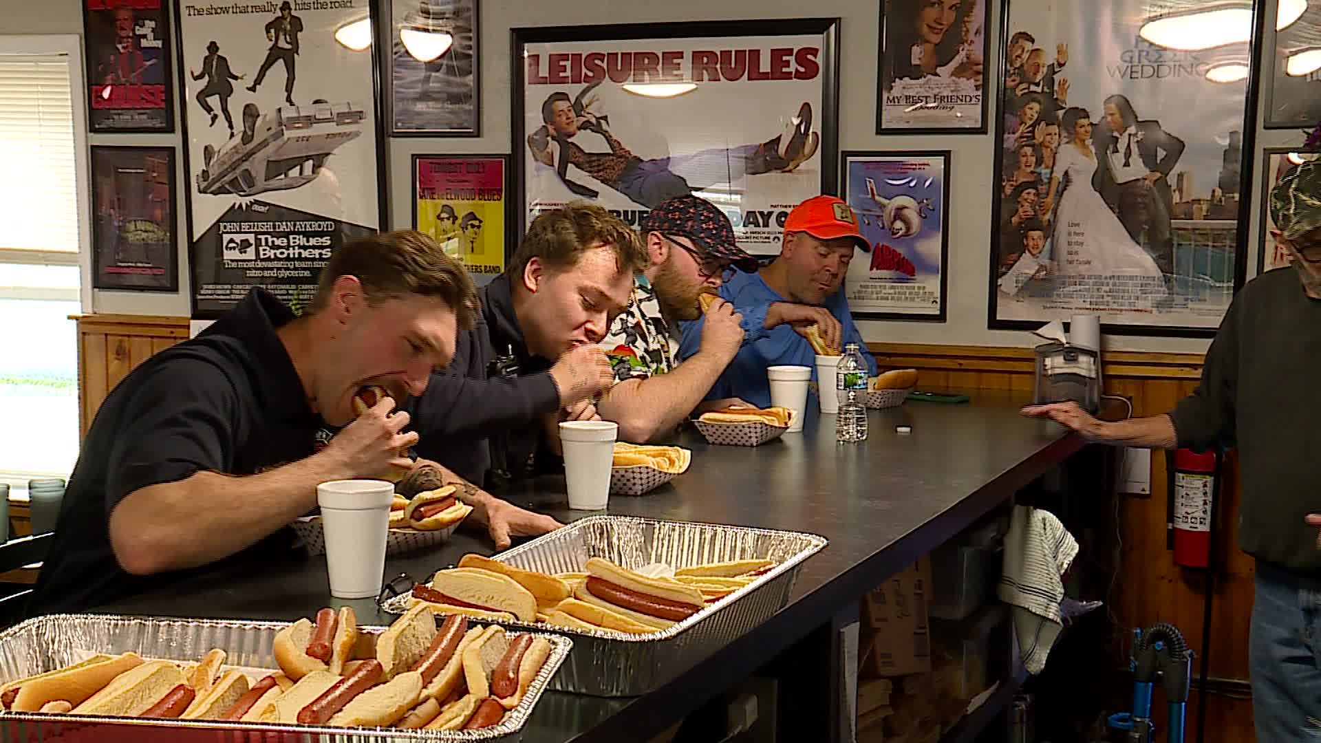 A hot dog eating contest at Michiganders WindyCity Dawghouse aimed to bring awareness to suicide prevention. (Nov. 16, 2024)