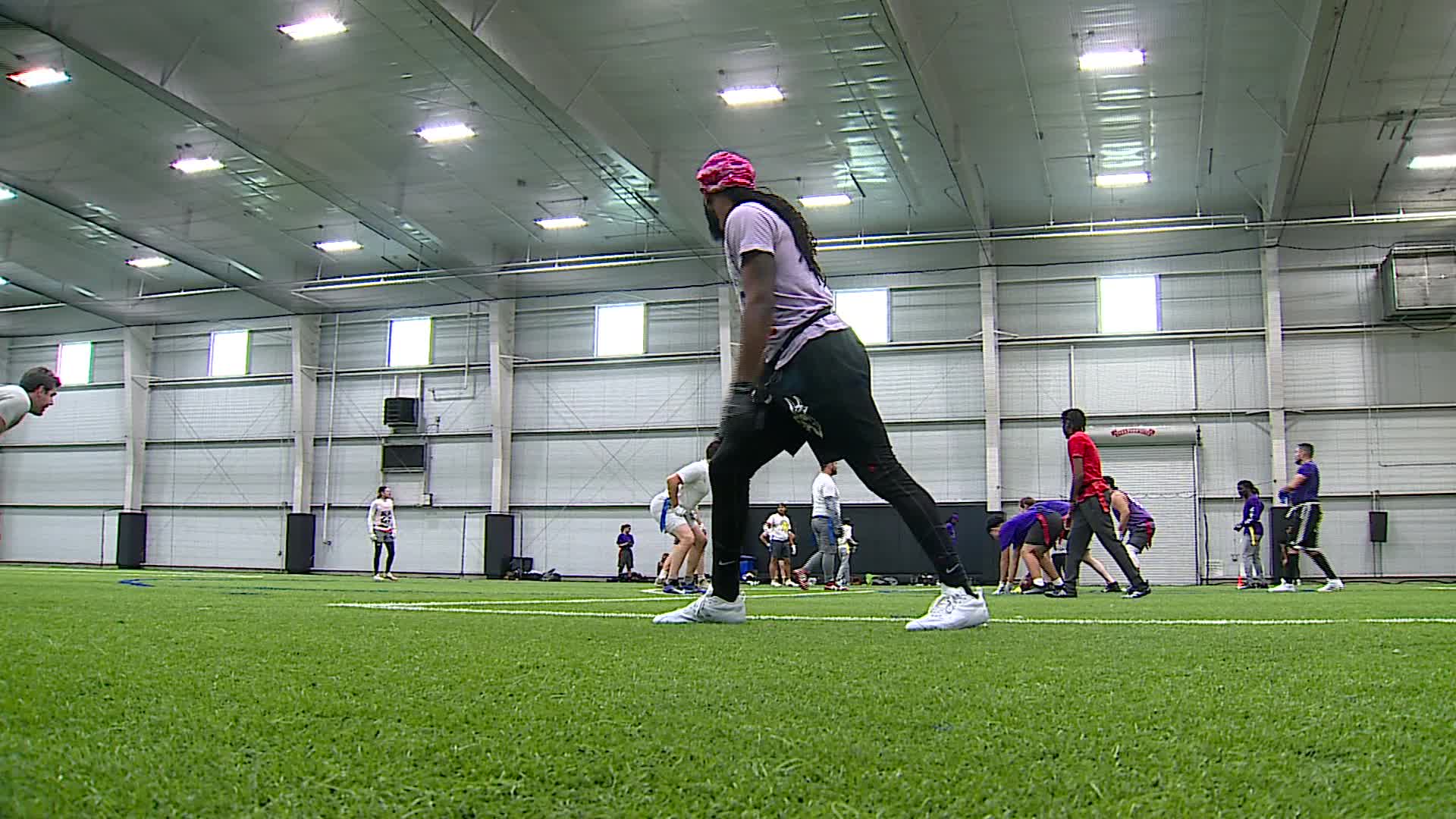 The fourth annual Icy Flag Football Fundraiser in Grand Rapids. (Nov. 27, 2024)