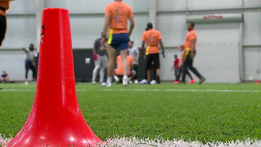 The fourth annual Icy Flag Football Fundraiser in Grand Rapids. (Nov. 27, 2024)