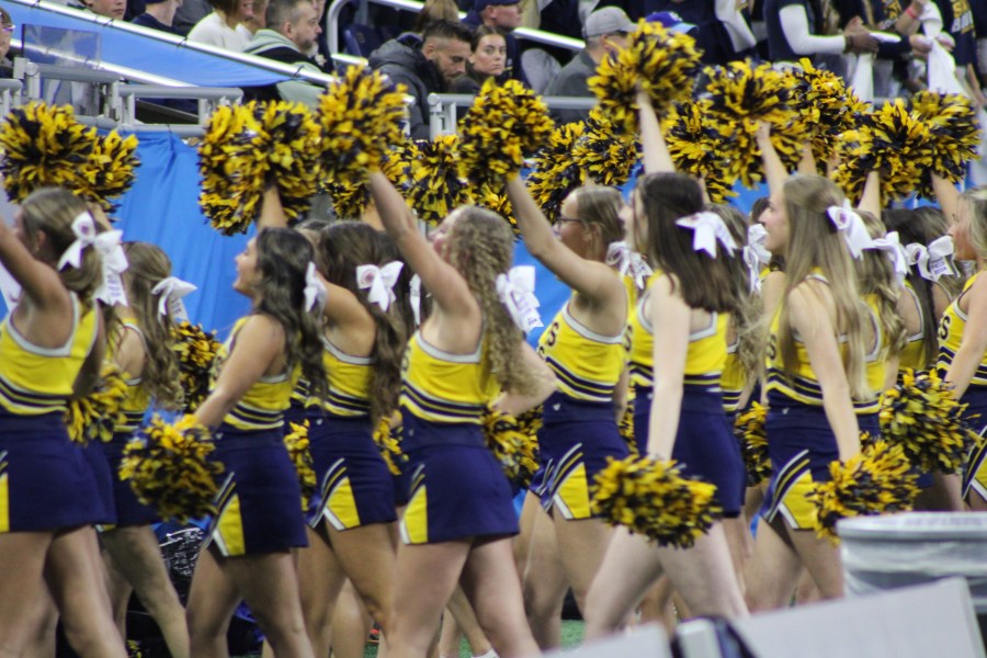 Hudsonville lost the Division 1 state championship game against Cass Tech on Nov. 30, 2024. (Dean Holzwarth/WOOD TV8)