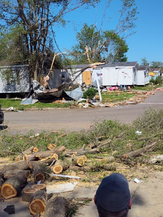 Damaged mobile homes at Pavilion Estates. (Courtesy David Blodgett)