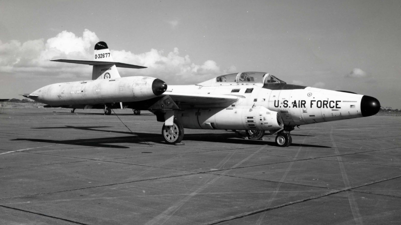 A 1972 file photo of a Northrop F-89J Scorpion, a later model of the F-89C that Lt. Felix Moncla flew before disappearing on Nov. 23, 1953. (Courtesy National Museum of the U.S. Air Force)